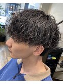 那覇/刈り上げセンターパート/波巻きツイストスパイラル