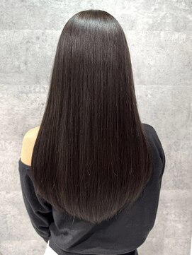 バランス 新宿(balance) 小顔ロング×ダークグレージュ×艶カラー×髪質改善