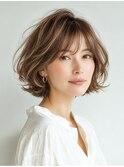 同じボブでも印象が変わる柔らかベージュカラー