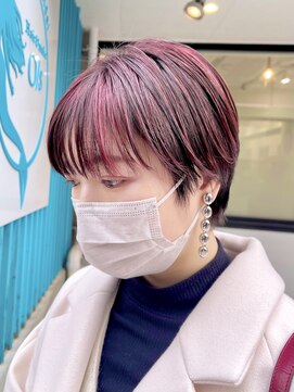 ヘアーメイクオズ(hair make O/S) ヘアーメイクオズ＆金あゆみ　春ショート☆ピンク＆ブラック
