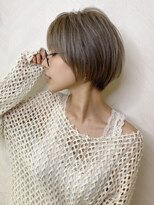 ロンド ストラーダ 心斎橋(Lond strada)&nbsp;ショート×ハイライト白髪ぼかし×シルキーベージュ[心斎橋]