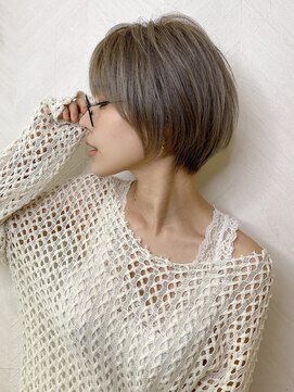 ロンド ストラーダ 心斎橋(Lond strada) ショート×ハイライト白髪ぼかし×シルキーベージュ[心斎橋]