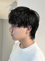 マッシュウルフ ウルフ アッシュブラック マッシュパーマ 新宿