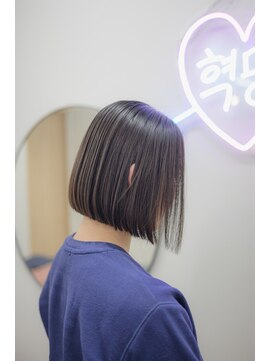 ヒョンミョン ライズバイレボ 取手店(hyon myon/RISE by REVO) レイヤーカット/デザインカラー/オリーブベージュ[取手/取手駅]