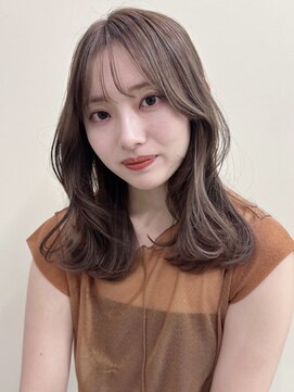 ケーツー エム 京都ラクエ(k-two emu) レイヤーカット*まろベージュカラー*透明感ブリーチなしカラー