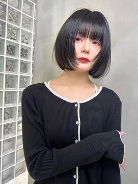 ロンド ジュルード 名古屋(Lond jeloud) 黒髪　フェイスレイヤーボブ