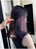 ワンポイントでお洒落なインナーカラー！