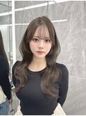 黒髪 ボブルフ ネビージュ 小顔に見せるヘア ワンレン