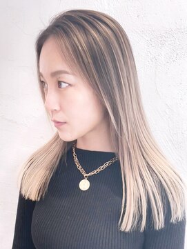 シオン(shion) マロンベージュホワイトブロンド似合わせカット_ba359231