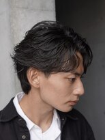 フェザーパーマフェザーショート毛流れヘアセンターパート原宿