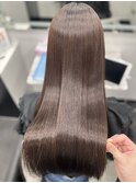 ロングヘアー縮毛矯正髪質改善　赤坂見附