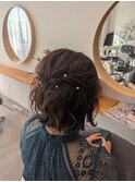ヘアセット／ショートボブ／ハーフアップ