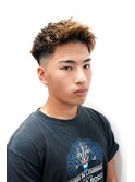 メンズカットアップバングスキンフェードスパイキーショート0803