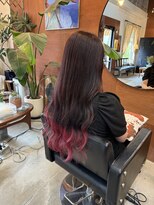 チャプター 問屋町(chapter)&nbsp;ケアブリーチチェリーレッドブラウングラデーションバイカルテ