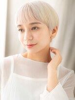 カバーヘア ブリス 北浦和(COVER HAIR bliss)&nbsp;ハイトーンカラーホワイトアッシュ丸みショートY北浦和20代30代