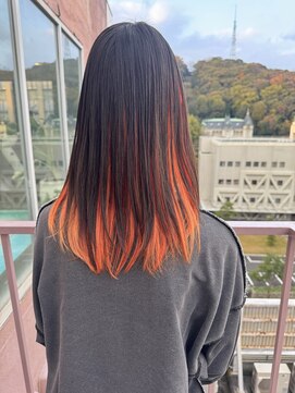 ビアージュ(Viage) #インナーカラー #オレンジ #ダブルカラー #イヤリングカラー