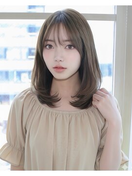 アフロート ディル(AFLOAT D'L) 【透明感×小顔】柔らか質感のナチュラルレイヤーミディ20代30代