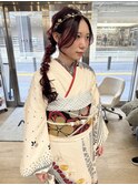 編みおろしアレンジ/成人式アレンジ