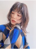 【sheta青山/三畑賢人】マロンベージュレイヤーパーマウルフヘア