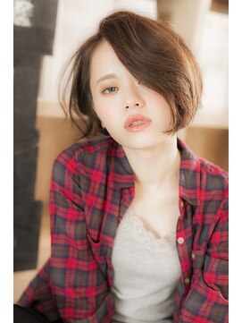 アジールヘア 所沢プロペ通り店(agir hair) 大人かわいい耳かけショートボブ【所沢】