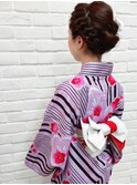 和泉美佳　浴衣にぴったりのヘアアレンジ