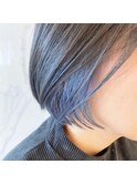 ボブ×インナーカラー