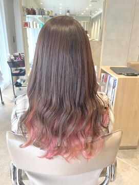 ロージーバイフーガヘアー 元住吉店(Rosy by FUGAhair) インナーカラー/ロング/ハイトーンピンク20代30代40代50代