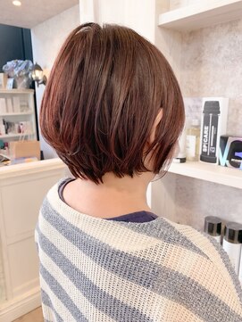 キャアリー(Caary) 福山市美容室Caary人気 ショートボブ暖色系カラー先取り冬カラー