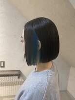 サロンナンバーハチジュウナナ(salon No.87)&nbsp;guestsnap  切りっぱなしボブ×インナーカラー