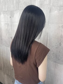 アンダーバーホワイト 浜松店(_WHITE) 暗髪×艶髪 グレージュカラー M
