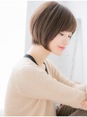 センター北/髪質改善/マロンベージュ！前下がりぶつ切りボブd