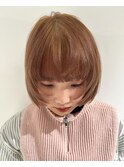 福井 大和田 ハイトーン ベージュ 顔周りレイヤーボブ