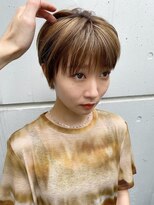 ベンジー 蔵前ii店(benji)&nbsp;ハイライトカラー×ショート (蔵前/ブリーチ/ショートボブ)