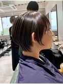 ショートカット20代30代40代前髪あり面長丸顔ショートボブ