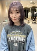ラベンダーベージュ_フェイスレイヤー_くびれボブ