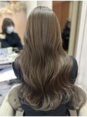 【YUKI】韓国風レイヤーカットオリーブベージュ
