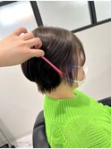 イヤリングカラー/インナーカラー/パープル/20代30代/ショート