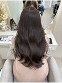 イメチェンハッシュカットフルバング似合わせレッドブラウン