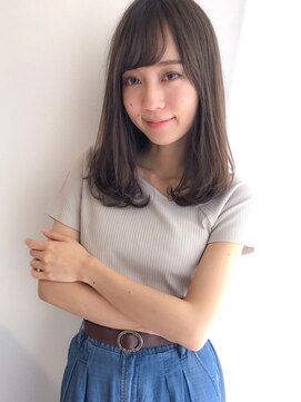 クラン(Chlan) 20代30代40代くびれ大人ミディアムボブ×前髪あり