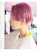 ショート＋ピンク色
