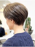 40代50代60代くびれショート愛されオリーブグレージュ脱白髪染め