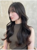 #55/黒髪/ボブルフ/ネビージュ/小顔/ワンレン/髪質改善/原宿
