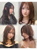 レイヤーカット、顔周り、ウルフ、ハッシュカット、透明感
