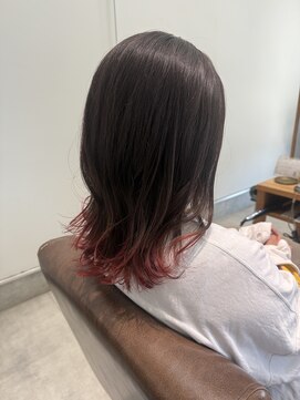 レシピ(recipe) 裾color/cherry red/gradation color
