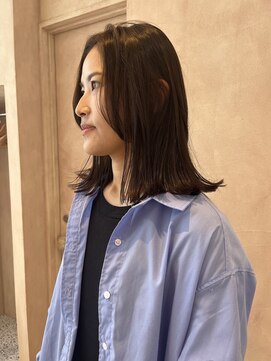 オン キャナルシティ博多前店(on) 【晴音】ミディアムボブ×グレージュカラー/オリーブ/30代/博多