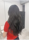 韓国顔まわりレイヤーカットグレージュオリーブベージュブラウン