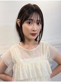 くびれヘア/クラゲヘアー/ココアベージュ/小顔