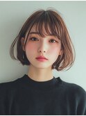 クラゲヘアー/小顔に見せるヘア/ココアベージュ/大口子安新子安