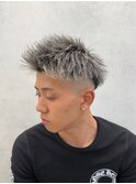 MEN’S HAIR/ツイストスパイラル/ホワイトハイライト/西院/眉毛