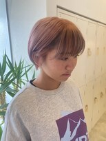 サラ ビューティー サイト 古賀店(SARA Beauty Sight)&nbsp;【ダブルカラー】ブリーチ/ショート/デザイン/ピンクオレンジ